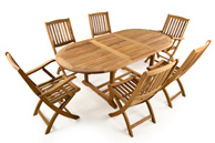 Teak garden set