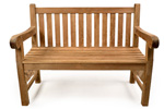 Granchester 120cms teak garden bench photo