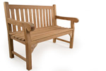 Granchester 120cms teak garden bench seats 3