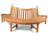 Half seat tree bench