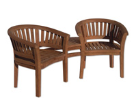 Companion teak garden bench