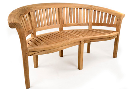 Banana teak bench