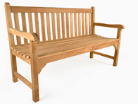 Sandringham teak garden bench on sale at Just Teak