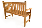 sandringham three seater teak garden bench