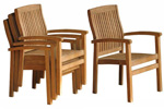 Teak garden chairs