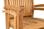Teak patio garden chairs
