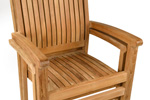 Teak outdoor garden chairs