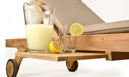 Teak sun lounger from Just Teak