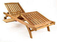 Delux teak sun lounger