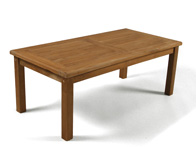 Rectangular teak garden table